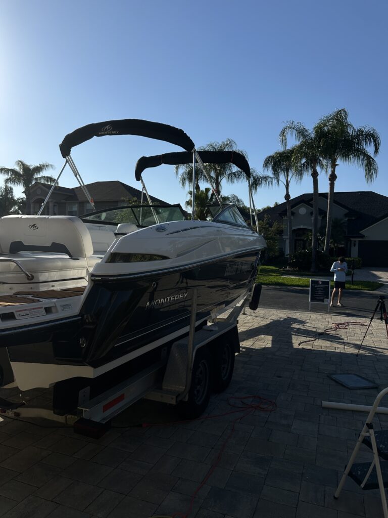 Monterey bowrider after detailing