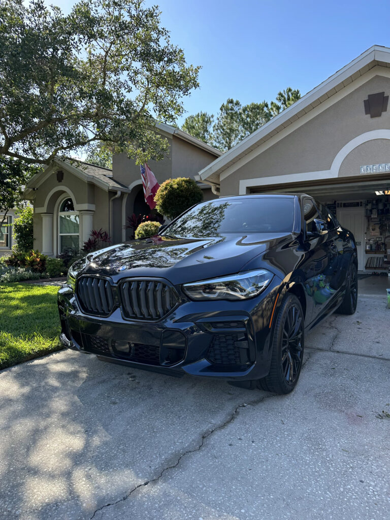 Black BMW X5 after detailing