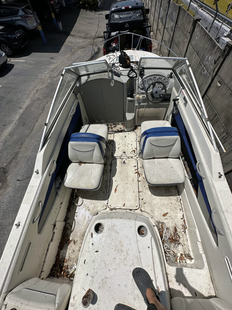 Boat interior — before detailing