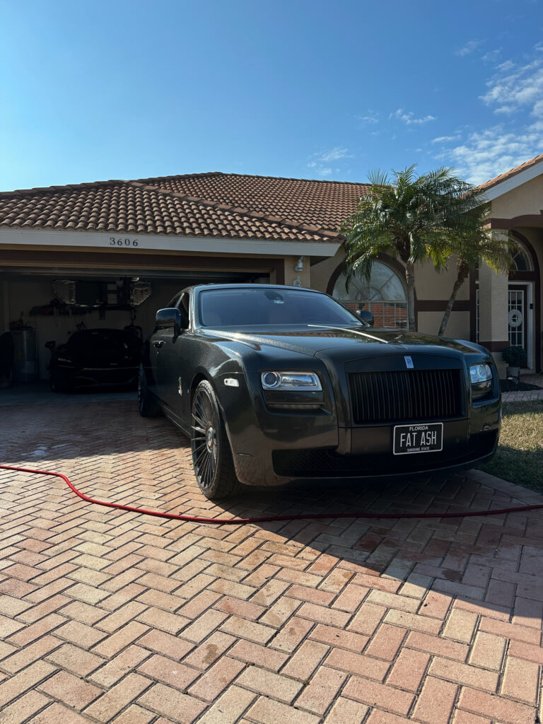 Black Rolls-Royce Ghost after detailing